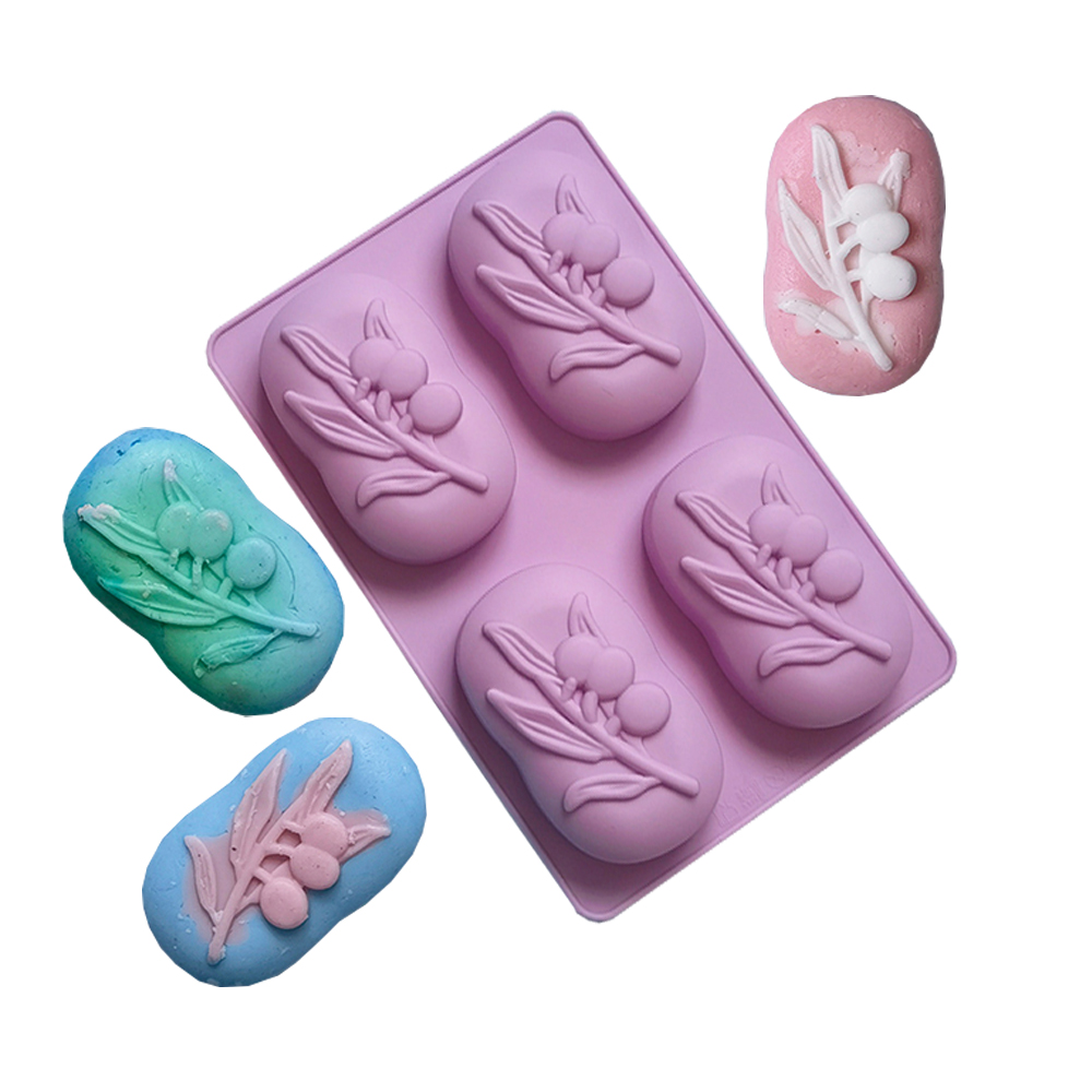 4 Cavities Oval Olive Tree Sil - Soap Making Diy Kit ulasan dan harga