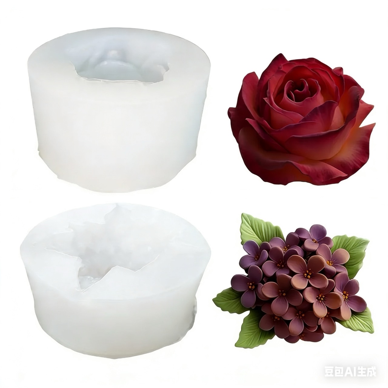 2-Piece 3D Rose and Lilac Sili - Soap Making Gifts ulasan dan harga