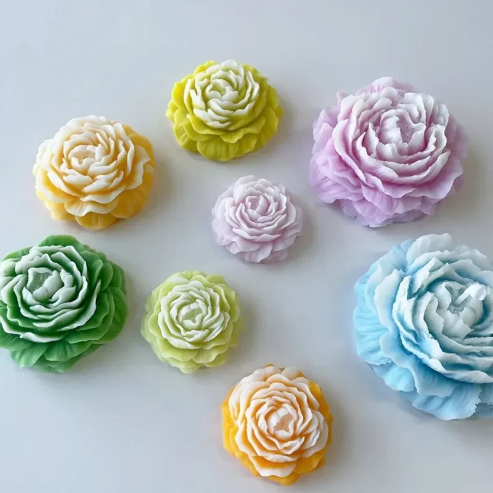 3D Peony Candle Silicone Mold  - Soap Making Gifts ulasan dan harga