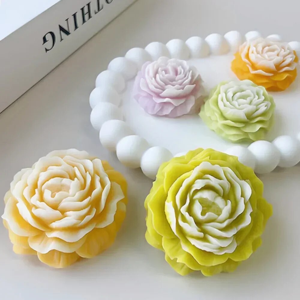3D Peony Candle Silicone Mold  - Soap Making Gifts ulasan dan harga