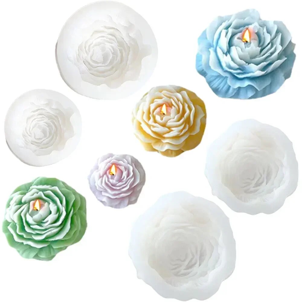 3D Peony Candle Silicone Mold  - Soap Making Gifts ulasan dan harga